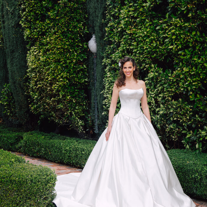 The Camille Gown – Classic Structured Satin Bridal Gown