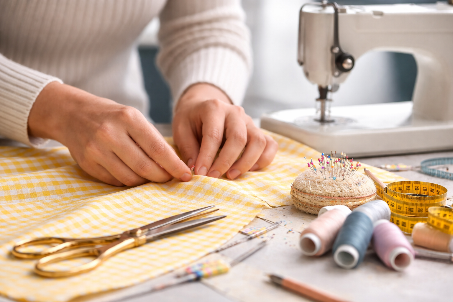 Basic sewing class in Sherman Oaks Los Angeles learning sewing techniques